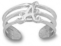 Atlanta Braves Sterling Silver ''A'' 1/4'' Toe Ring