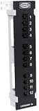 P5E12U - Hubbell Category 5e Universal 89D Patch Panel, Black, 12-Port