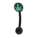 16 Gauge BIOPLAST Ganga Logo Eyebrow Ring