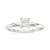 .50 Carat Diamond Solitaire RSVP Engagement Ring In 14kt White Gold