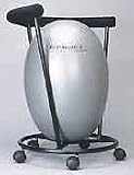 Dr Riter - 13000-EC - ErgoChair Ergonomic Ball Chair - Black & Silver -
