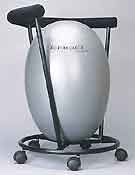 Dr Riter - 13000-EC - ErgoChair Ergonomic Ball Chair - Black & Silver -