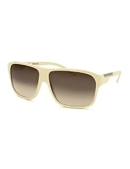 Fashion Sunglasses: Ivory Light Brown-Green Gradient by Diesel