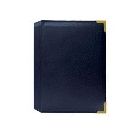 Pioneer Mini Oxford Bound Photo Album, Solid Color Sewn Leatherette Covers with Brass Accent Corners, Holds 24 5x7 Photos, 1 Per Page, Color: Navy Blue.