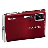 COOLPIX S52 9MP Digital Camera, Crimson Red with Extended Warranty and Case