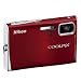 COOLPIX S52 9MP Digital Camera, Crimson Red with Extended Warranty and Case