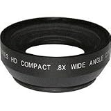 Century Optics Compact .8x HD Wide Angle 72mm Screw-on Converter Lens, with Hood.