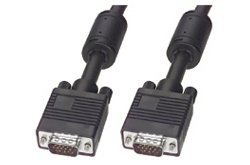 SVGA Cable, HD15 Male / Male with Ferrites, 10.0 ft
