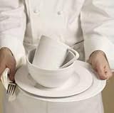 Emeril from Wedgwood 5820210313 Emeril's Professional Series Linen White Dinnerware Set 4-pc.