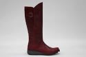 Fly London Mol Womens Red Long Leather Boots Size 3 (L0483D)