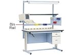 60L Bin Rail For Workstation - Blue
