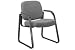 Extra Thick Cushioned Classic Fabric Side Chair - Gray
