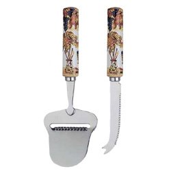 Cheese Knife Set of 2 - Majolica Pitcher by Supreme Housewares