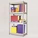Hirsh Industries Industrial-Duty Shelving, 5 Shelves, 58 Lb., 72in.H x 36in.W x 18in.D, Silver