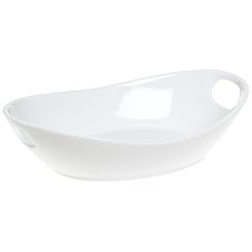 13-Inch Oval White Porcelain Bowl by Home Essentials