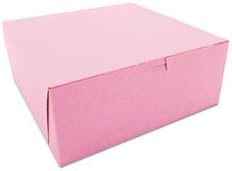 (6 Pack Value Bundle) SCH0873 Non-Window Bakery Boxes, 10 x 10 x 4, Pink