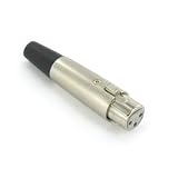 XLR Female Jack 3-Pin Microphone Mic Cable Plug Pack of 4
