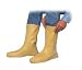 Yellow, Strech-Latex Nuke Over The Shoe Bootie, Size Medium