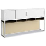 Momentum Collection Hutch, Four Doors, 72w x 13d x 38-1/8h, White/Mocha Che ....