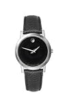 Movado Museum Leather Strap Black Museum Dial Women's watch #606087