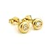 14K .50 CTW Bezel Set Diamond Earrings
