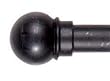 Decorative Adjustable 20" - 32" Rod With Ball Ends For Tapestries - Matte Black