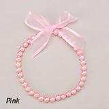 Pearl Dog Necklace - Pink