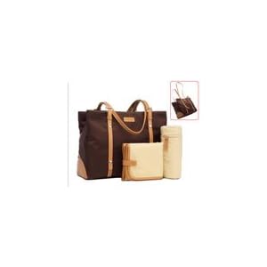 Gigi Nylon Tote Sak in Chocolate