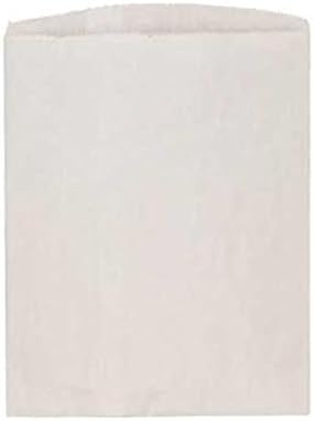 Count of 1000 New Retail Large White Kraft Paper Merchandise Bags 12" x 15"