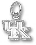 Kentucky Wildcats Solid Sterling Silver ''UK'' 1/4'' Pendant