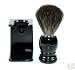 Edwin Jagger Black Shave Shaving Pure Badger Brush #181P26 & Black Stand