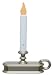Good Tidings LED Single-Tier Window Candle with Light Sensor, Pewter Finish