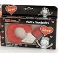 2 x PAIRS RED FURRY METAL LOVE HAND CUFFS HANDCUFFS VALENTINES GIFT