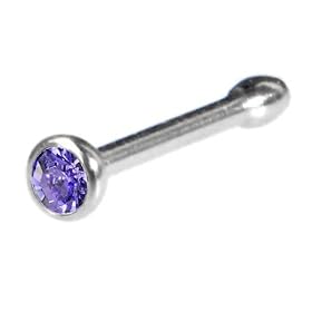 Austrian Crystal TANZANITE Nose Bone by 