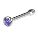 Austrian Crystal TANZANITE Nose Bone