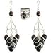 Earrings with Ring Silver Garnet Jewelry (erss004)