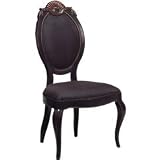 Traditional Accents 6002727 Allesandra Side Chair - Hand Painted Ebony Finish