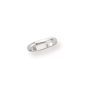 Womens 10k White Gold 3mm Traditional Wedding Band Ring,