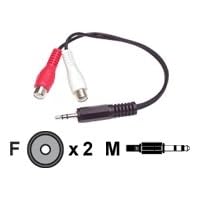 6IN Stereo Headphone Jack 3.5MM Male To 2X Rca Female by StarTech
