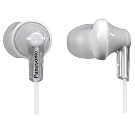 Panasonic RP-HJE120-S In-Ear Earbud Ergo-Fit Headphone (White/Silver): Electronics
