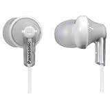 Panasonic RP-HJE120-S In-Ear Earbud Ergo-Fit Headphone (White/Silver)