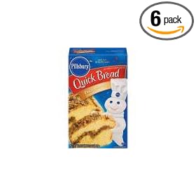 Pillsbury Quick Bread Pecan Swirl 16.9 oz (Pack of 6)