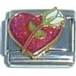 Buy Clearly Charming Red Heart with White Rose Italian Charm Bracelet Link by Clearly Charming