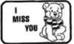 I Miss You Bear Sweet Greeting White Chocolate Card