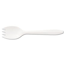 Boardwalk YFW-QW White Medium Weight Polypropylene Spork (Case of 1000)