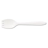 Boardwalk YFW-QW White Medium Weight Polypropylene Spork (Case of 1000)