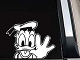 Donald Duck Waving Car Window Laptop Vinyl Decal Sticker -SDDW05065-