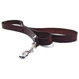 Leather Dog Leash, Burgundy, 1x6