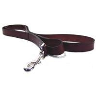 Hamilton Leather Dog Lead, Burgundy, 6' x 1"