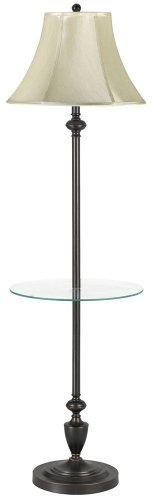 Cal Lighting BO-991GT Angelo Metal Glass Tray Floor Torchiere in Dark Bronze On Sale
